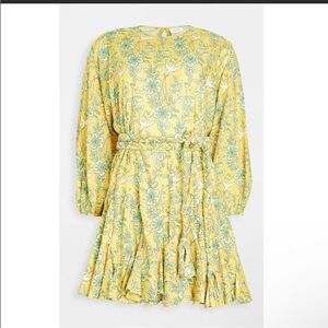 Rhode Ella Dress - yellow and green pattern